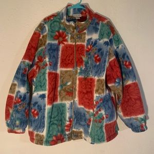 Alfred Dunner soft fleece floral colored jacket